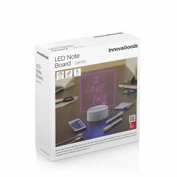 PANOU DE MESAJE SI NOTITE CU LED LEMO INNOVAGOODS