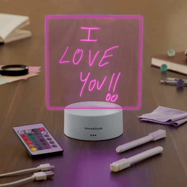 PANOU DE MESAJE SI NOTITE CU LED LEMO INNOVAGOODS