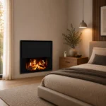Panou Radiant cu Aspect Semineu si Proiectie Flacara LCD - Design Modern, 1700W