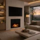 Panou Radiant cu Aspect Semineu si Proiectie Flacara LCD - Design Modern, 1700W