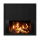 Panou Radiant cu Infrarosu EcoRay, Efect de Semineu si Flacara LED 3D, 90 x 87.5 cm, 1700W, Termostat, Telecomanda, Negru