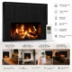 Panou Radiant cu Aspect Semineu si Proiectie Flacara LCD - Design Modern, 1700W