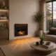 Panou Radiant cu Aspect Semineu si Proiectie Flacara LCD - Design Modern, 1700W