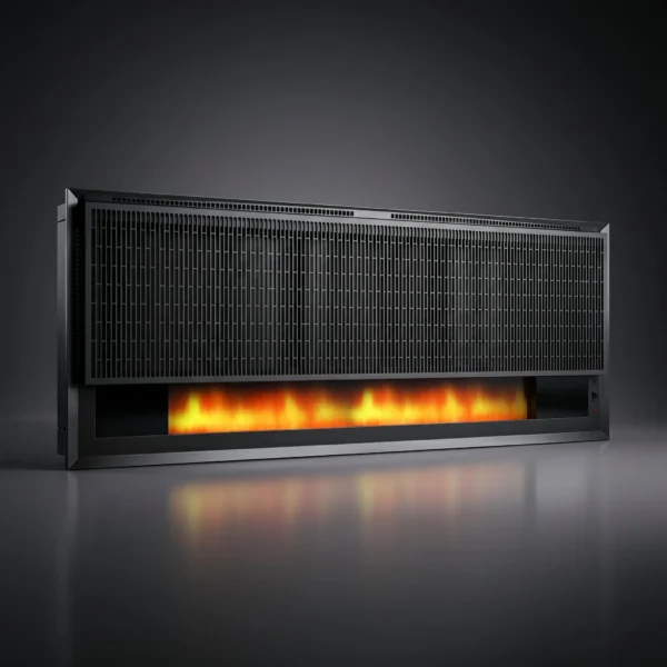 Panou Radiant cu Aspect Semineu si Proiectie Flacara LED - Design Modern, 2100W