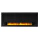 Panou Radiant cu Infrarosu EcoRay, Efect Semineu si Flacara LED, 130 x 50 cm, 2100W, Termostat, Telecomanda, Negru