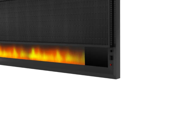 Panou Radiant cu Aspect Semineu si Proiectie Flacara LED - Design Modern, 2100W