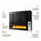 Panou Radiant Infrarosu cu Efect Semineu si Flacara LED, 1700W, Termostat, Telecomanda