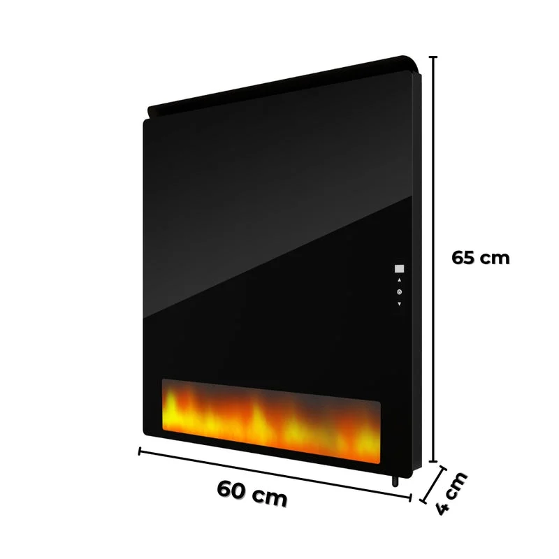 Efect de flacari decorative pe panoul radiant infrarosu