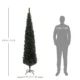 Brad de Craciun Slim, Inalt de 195 cm, Econom de Spatiu, cu 390 de ramuri si Baza din Otel pentru Interior, Verde - imagine 3