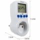 Priza programabila digitala Izoxis, ecran LCD, timer integrat, 3680 W, programare zilnica, Alb