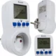 Priza programabila digitala Izoxis, ecran LCD, timer integrat, 3680 W, programare zilnica, Alb