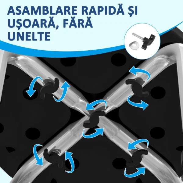 Scaun Dus – Reglabil, Antialunecare, Alb - imagine 8