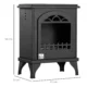 Semineu Bioetanol – Metalic, Ardere 3h, 41×25×54 cm Negru - imagine 3
