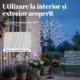 Copac de Craciun tip cires, 180 cm, cu LED-uri, 20 ramuri, timer zilnic, pentru interior si exterior acoperit, negru - imagine 7