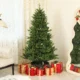 Brad de Craciun Artificial, Inalt de 180 cm, cu 818 Ramuri si Baza din Otel pentru Interior, Verde - imagine 10