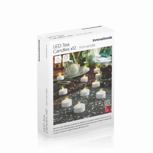 SET LUMANARI DE CEAI LED ROMANDLE INNOVAGOODS 12 UNITATI