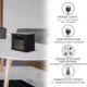 Semineu Electric Tivoli, De Podea sau Incastrabil, 34 × 25 cm, 2 Trepte de Incalzire, Negru - imagine 8