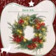 Ghirlanda de Craciun de 60 cm cu lumini LED albe, timer, conuri, boabe si frunze de ilex, verde - imagine 3