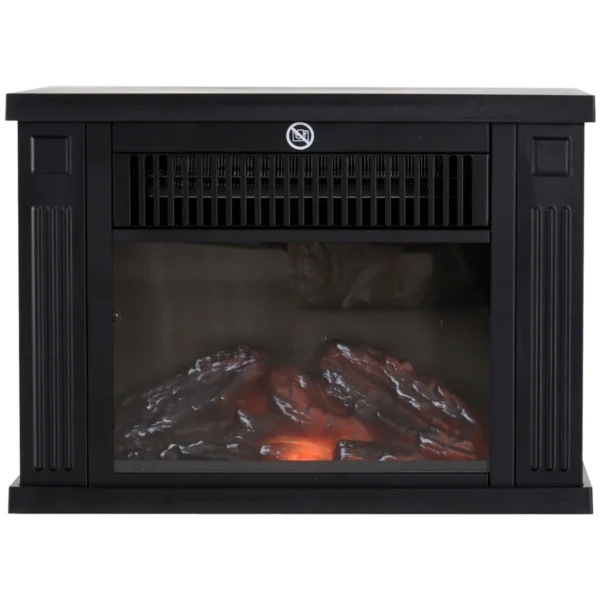 Semineu Electric Tivoli, De Podea sau Incastrabil, 34 × 25 cm, 2 Trepte de Incalzire, Negru - imagine 4