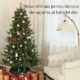 Brad de Craciun Artificial, Inalt de 180 cm, cu 818 Ramuri si Baza din Otel pentru Interior, Verde - imagine 4