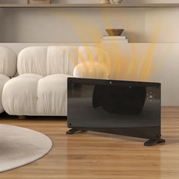 Incalzitor cu Convectie 2000W, Temperatura Reglabila cu Telecomanda, Timer 24h si Saptamanal, Negru - imagine 8