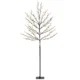 Copac de Craciun tip cires, 180 cm, cu LED-uri, 20 ramuri, timer zilnic, pentru interior si exterior acoperit, negru