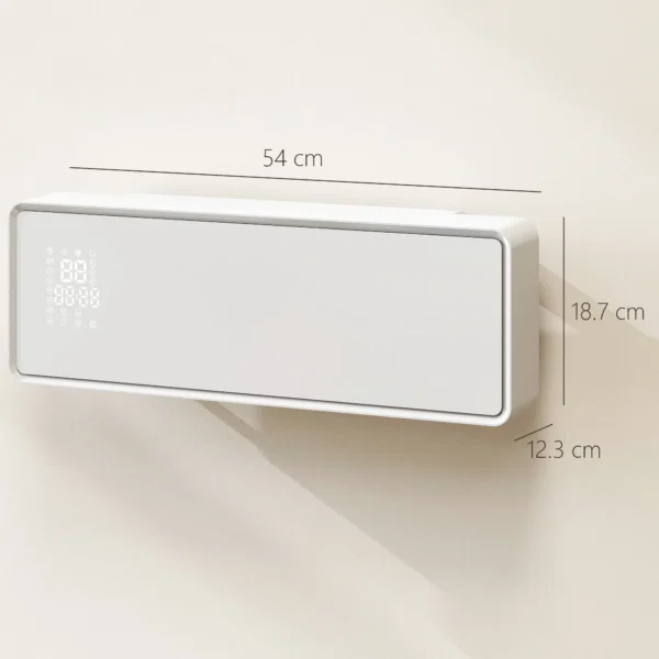 Aeroterma Electrica din Ceramica 2000W de Perete cu 3 Moduri, Temperatura Reglabila, Timer, Telecomanda, Blocare pentru Copii, Alb - imagine 3