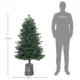 Brad de Craciun artificial de 150 cm realist, cu 994 de ramuri si baza din rasina, verde - imagine 3