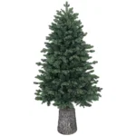 Brad de Craciun artificial de 150 cm realist, cu 994 de ramuri si baza din rasina, verde