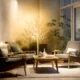 Copac Di Betulla Con 120 Lumini Led Inalt 150cm 3 Niveluri Luminosità Alb - imagine 2