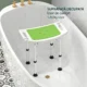 Scaun pentru dus din aluminiu si plastic antiderapant, inaltime reglabila pe 6 nivele, 39-52cm, verde - imagine 8