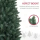 Brad de Craciun artificial 182,88 cm cu 479 ramuri, Design inalt si ingust cu baza pliabila, Verde - imagine 5
