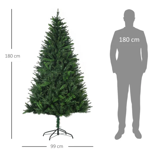 Brad Artificial Craciun – 180 cm cu 786 Ramuri & Suport Stabil - imagine 3
