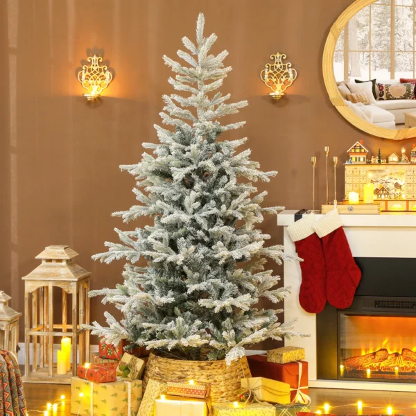 Pom de Craciun Innazit  Inalt 180 cm cu Ramuri Realistice si Baza Metalica Pliabila - imagine 10